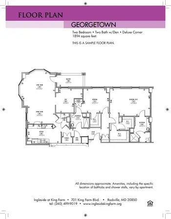 Floorplan of Ingleside at King Farm, Assisted Living, Nursing Home, Independent Living, CCRC, Rockville, MD 18