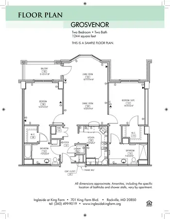 Floorplan of Ingleside at King Farm, Assisted Living, Nursing Home, Independent Living, CCRC, Rockville, MD 20