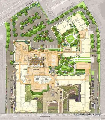 Campus Map of Ingleside at King Farm, Assisted Living, Nursing Home, Independent Living, CCRC, Rockville, MD 2