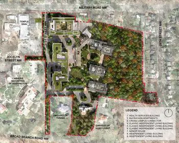 Campus Map of Ingleside at Rock Creek, Assisted Living, Nursing Home, Independent Living, CCRC, Washington, DC 1