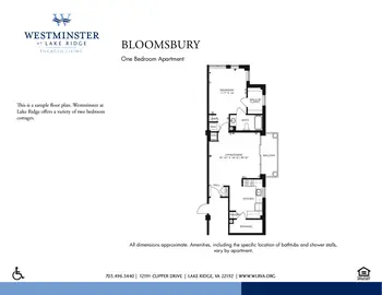 Floorplan of Westminster at Lake Ridge, Assisted Living, Nursing Home, Independent Living, CCRC, Lake Ridge, VA 1