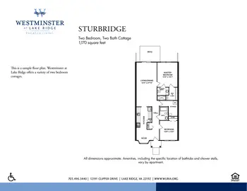 Floorplan of Westminster at Lake Ridge, Assisted Living, Nursing Home, Independent Living, CCRC, Lake Ridge, VA 5