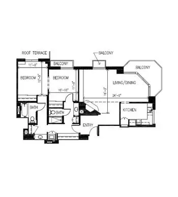 Floorplan of San Francisco Towers, Assisted Living, Nursing Home, Independent Living, CCRC, San Francisco, CA 3