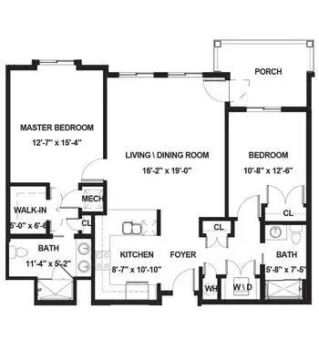 Floorplan of Spring Lake Village, Assisted Living, Nursing Home, Independent Living, CCRC, Santa Rosa, CA 3