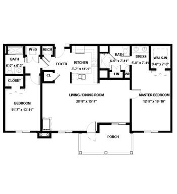 Floorplan of Spring Lake Village, Assisted Living, Nursing Home, Independent Living, CCRC, Santa Rosa, CA 7