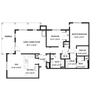 Floorplan of Spring Lake Village, Assisted Living, Nursing Home, Independent Living, CCRC, Santa Rosa, CA 8