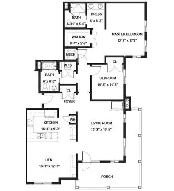 Floorplan of Spring Lake Village, Assisted Living, Nursing Home, Independent Living, CCRC, Santa Rosa, CA 9