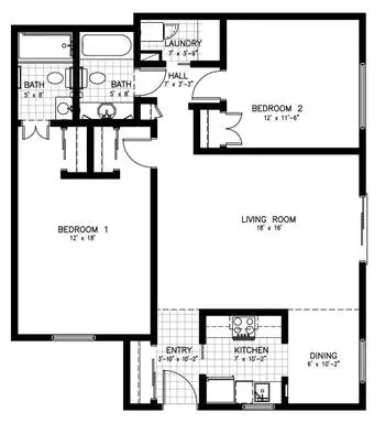 Floorplan of Spring Lake Village, Assisted Living, Nursing Home, Independent Living, CCRC, Santa Rosa, CA 13