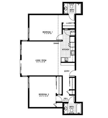 Floorplan of Spring Lake Village, Assisted Living, Nursing Home, Independent Living, CCRC, Santa Rosa, CA 14