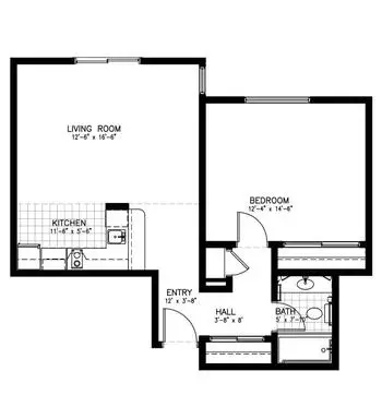Floorplan of Spring Lake Village, Assisted Living, Nursing Home, Independent Living, CCRC, Santa Rosa, CA 18