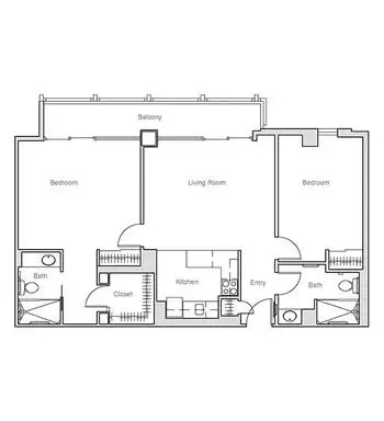 Floorplan of St. Paul Towers, Assisted Living, Nursing Home, Independent Living, CCRC, Oakland, CA 3