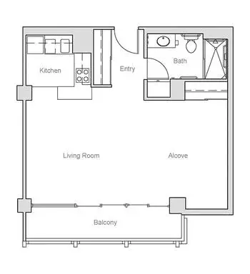 Floorplan of St. Paul Towers, Assisted Living, Nursing Home, Independent Living, CCRC, Oakland, CA 4
