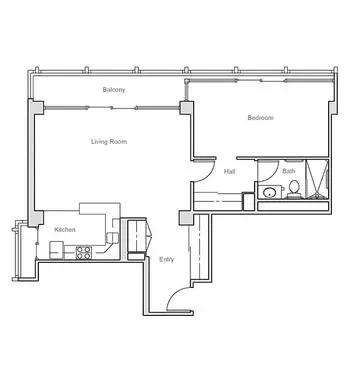 Floorplan of St. Paul Towers, Assisted Living, Nursing Home, Independent Living, CCRC, Oakland, CA 5