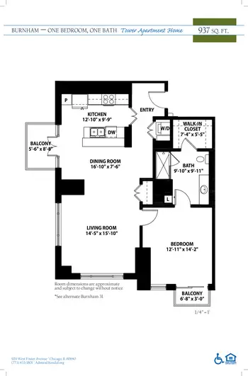 Floorplan of The Admiral at the Lake, Assisted Living, Nursing Home, Independent Living, CCRC, Chicago, IL 2