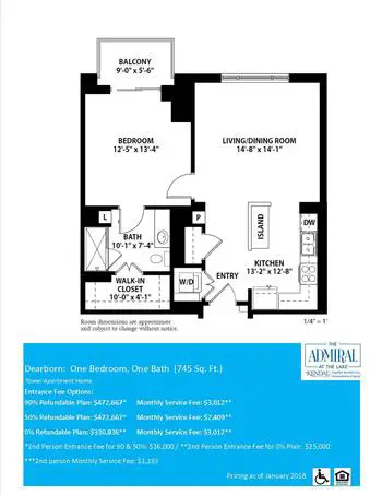 Campus Map of The Admiral at the Lake, Assisted Living, Nursing Home, Independent Living, CCRC, Chicago, IL 1