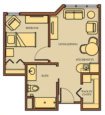 Floorplan of Chandler Hall, Assisted Living, Nursing Home, Independent Living, CCRC, Newtown, PA 2