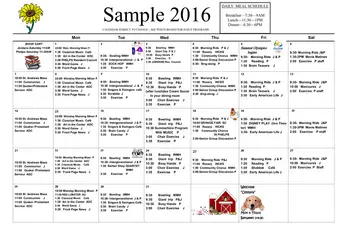 Activity Calendar of Chandler Hall, Assisted Living, Nursing Home, Independent Living, CCRC, Newtown, PA 1