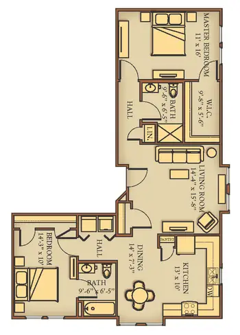 Floorplan of Chandler Hall, Assisted Living, Nursing Home, Independent Living, CCRC, Newtown, PA 9