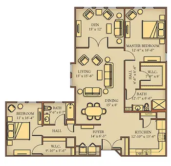 Floorplan of Chandler Hall, Assisted Living, Nursing Home, Independent Living, CCRC, Newtown, PA 15