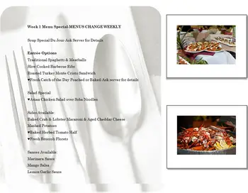 Dining menu of Chandler Hall, Assisted Living, Nursing Home, Independent Living, CCRC, Newtown, PA 2