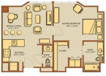 Floorplan of Chandler Hall, Assisted Living, Nursing Home, Independent Living, CCRC, Newtown, PA 16