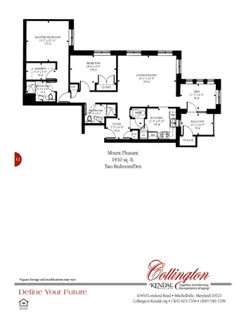 Floorplan of Collington, Assisted Living, Nursing Home, Independent Living, CCRC, Mitchellville, MD 12