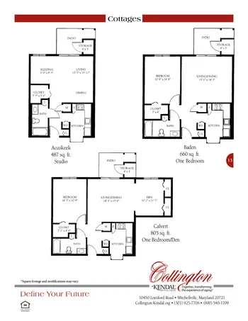 Floorplan of Collington, Assisted Living, Nursing Home, Independent Living, CCRC, Mitchellville, MD 13