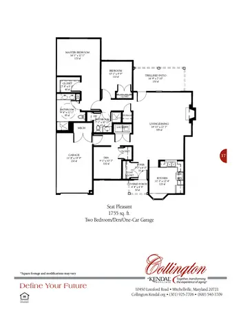 Floorplan of Collington, Assisted Living, Nursing Home, Independent Living, CCRC, Mitchellville, MD 17