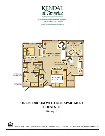 Floorplan of Kendal at Granville, Assisted Living, Nursing Home, Independent Living, CCRC, Granville, OH 12