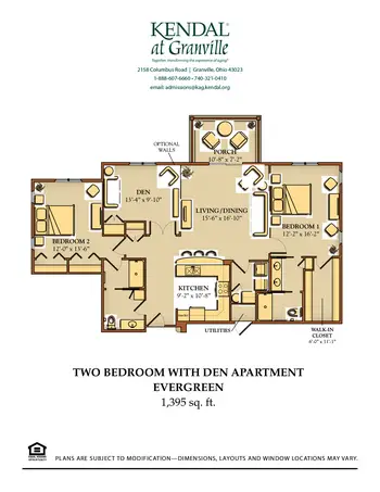 Floorplan of Kendal at Granville, Assisted Living, Nursing Home, Independent Living, CCRC, Granville, OH 16