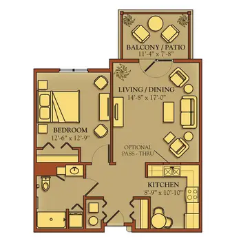 Floorplan of Kendal at Granville, Assisted Living, Nursing Home, Independent Living, CCRC, Granville, OH 19