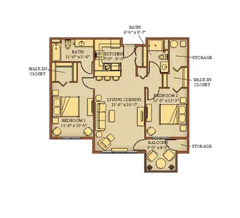 Floorplan of Kendal at Hanover, Assisted Living, Nursing Home, Independent Living, CCRC, Hanover, NH 15