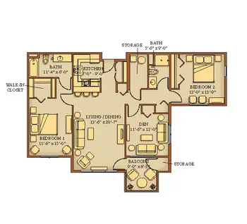Floorplan of Kendal at Hanover, Assisted Living, Nursing Home, Independent Living, CCRC, Hanover, NH 17