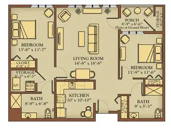 Floorplan of Kendal at Ithaca, Assisted Living, Nursing Home, Independent Living, CCRC, Ithaca, NY 3
