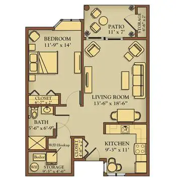 Floorplan of Kendal at Ithaca, Assisted Living, Nursing Home, Independent Living, CCRC, Ithaca, NY 6
