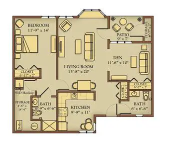Floorplan of Kendal at Ithaca, Assisted Living, Nursing Home, Independent Living, CCRC, Ithaca, NY 7