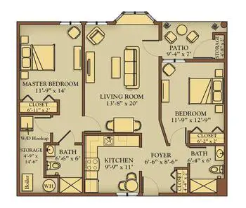 Floorplan of Kendal at Ithaca, Assisted Living, Nursing Home, Independent Living, CCRC, Ithaca, NY 8