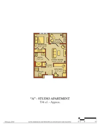 Floorplan of Kendal at Ithaca, Assisted Living, Nursing Home, Independent Living, CCRC, Ithaca, NY 10