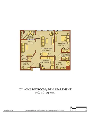 Floorplan of Kendal at Ithaca, Assisted Living, Nursing Home, Independent Living, CCRC, Ithaca, NY 12