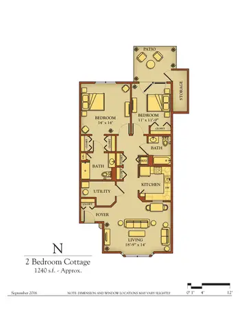 Floorplan of Kendal at Lexington, Assisted Living, Nursing Home, Independent Living, CCRC, Lexington, VA 14