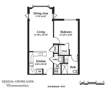 Floorplan of Kendal Crosslands Communities, Assisted Living, Nursing Home, Independent Living, CCRC, Kennett Square, PA 2