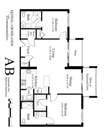 Floorplan of Kendal Crosslands Communities, Assisted Living, Nursing Home, Independent Living, CCRC, Kennett Square, PA 4