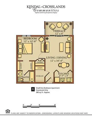 Floorplan of Kendal Crosslands Communities, Assisted Living, Nursing Home, Independent Living, CCRC, Kennett Square, PA 19