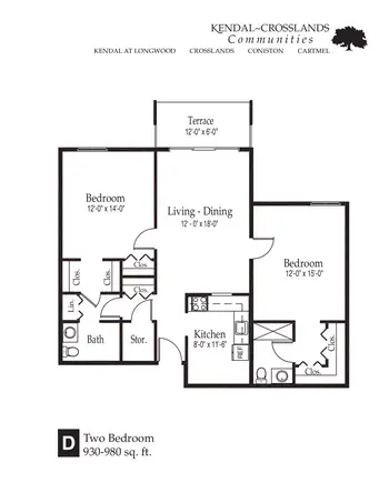 Floorplan of Kendal Crosslands Communities, Assisted Living, Nursing Home, Independent Living, CCRC, Kennett Square, PA 10