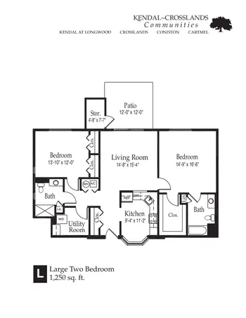 Floorplan of Kendal Crosslands Communities, Assisted Living, Nursing Home, Independent Living, CCRC, Kennett Square, PA 16