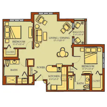 Floorplan of Kendal on Hudson, Assisted Living, Nursing Home, Independent Living, CCRC, Sleepy Hollow, NY 8