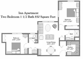 Floorplan of Lathrop Community, Assisted Living, Nursing Home, Independent Living, CCRC, Easthampton, MA 3
