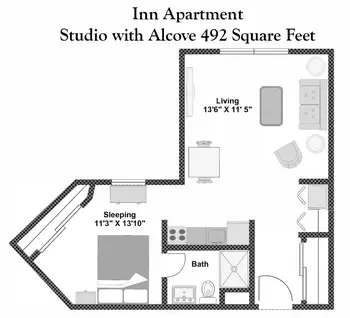 Floorplan of Lathrop Community, Assisted Living, Nursing Home, Independent Living, CCRC, Easthampton, MA 5
