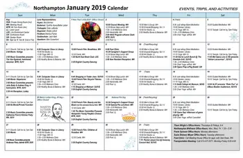 Activity Calendar of Lathrop Community, Assisted Living, Nursing Home, Independent Living, CCRC, Easthampton, MA 2