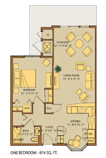 Floorplan of Kendal at Oberlin, Assisted Living, Nursing Home, Independent Living, CCRC, Oberlin, OH 5
